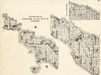 Door County Outline, Clay Banks, Wisconsin State Atlas 1930c